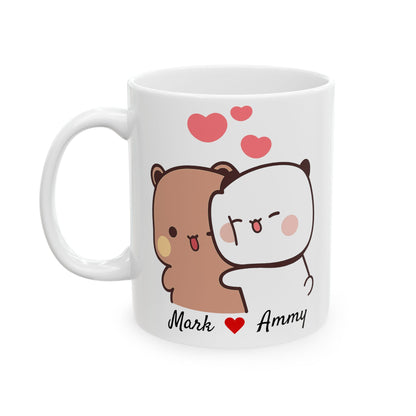 Personalized Dudu Bubu Coffee Mug Cute Bears Coffee Cup Birthday Christmas Gift Funny Coffee Mug Gift for Her Him Valentine Gift
