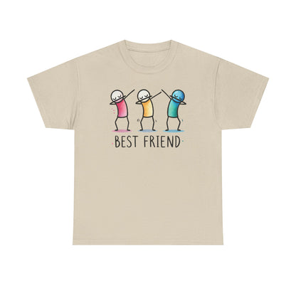 Best Friend Shirt, Cute Dabbing Stick Tee, Matching Bestie T-Shirt, Friends Graphic Tee, Gift for Women Teens, Best Friends Crewneck Tee