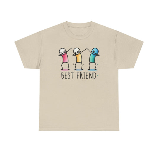Best Friend Shirt, Cute Dabbing Stick Tee, Matching Bestie T-Shirt, Friends Graphic Tee, Gift for Women Teens, Best Friends Crewneck Tee
