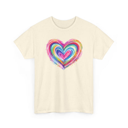 Comfort Colors Cute Heart Shirt, Brushstroke Heart Shirt, Anniversary Gift, Womens Love Shirt, Valentines Day Shirt, Coquette Valentine Tee