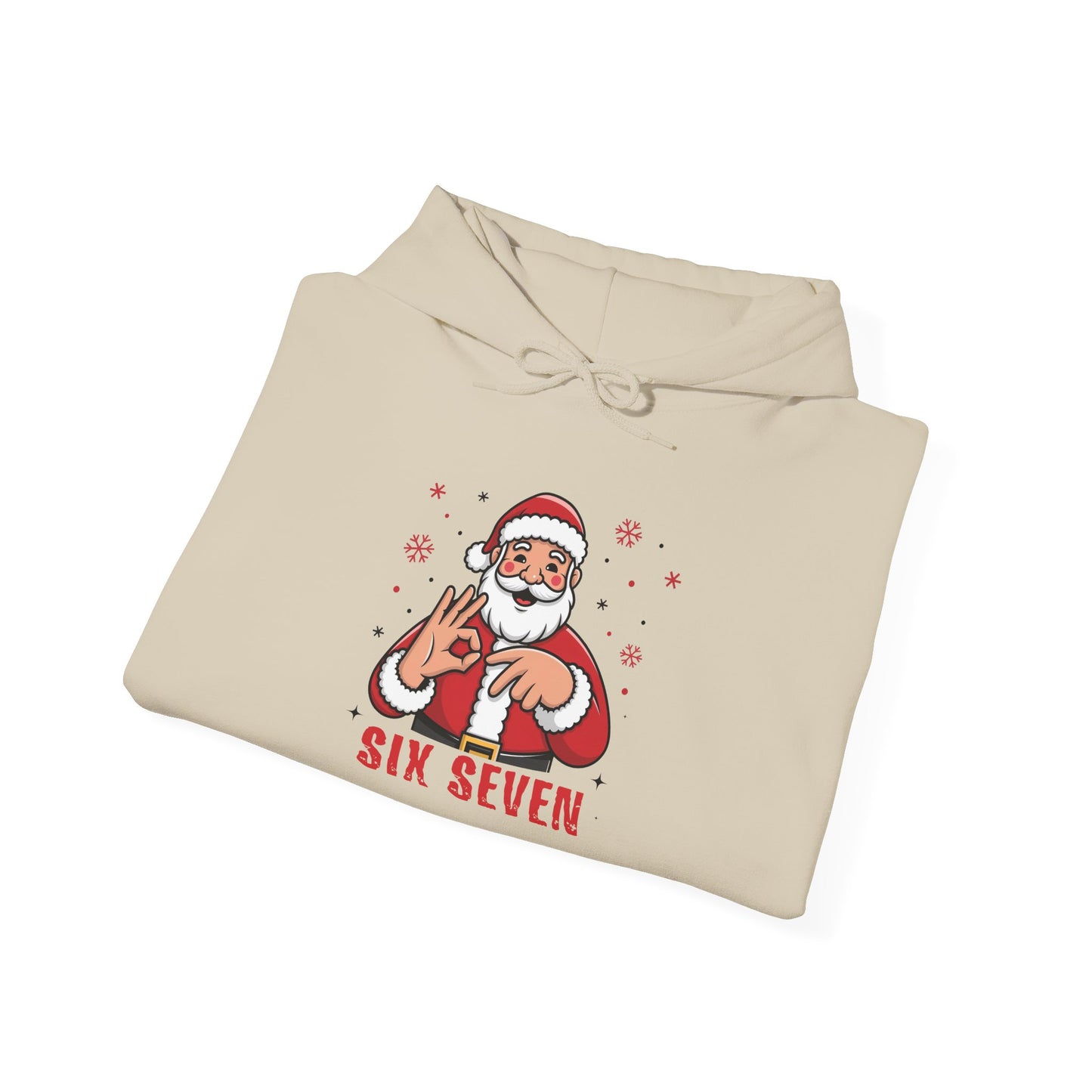 Six Seven Santa Christmas Hoodie Cozy Holiday Pullover for Men & Women | Hilarious Santa Graphic Sweatshirt | Warm Festive Gift for Friends