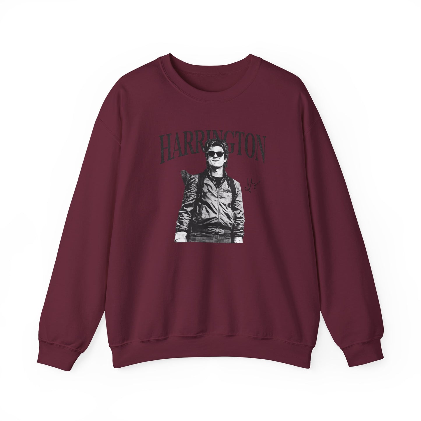 Harrington Portrait Crewneck Sweatshirt | Vintage Photo Graphic Pullover | Aesthetic Unisex Sweatshirt, Retro Streetwear Gift