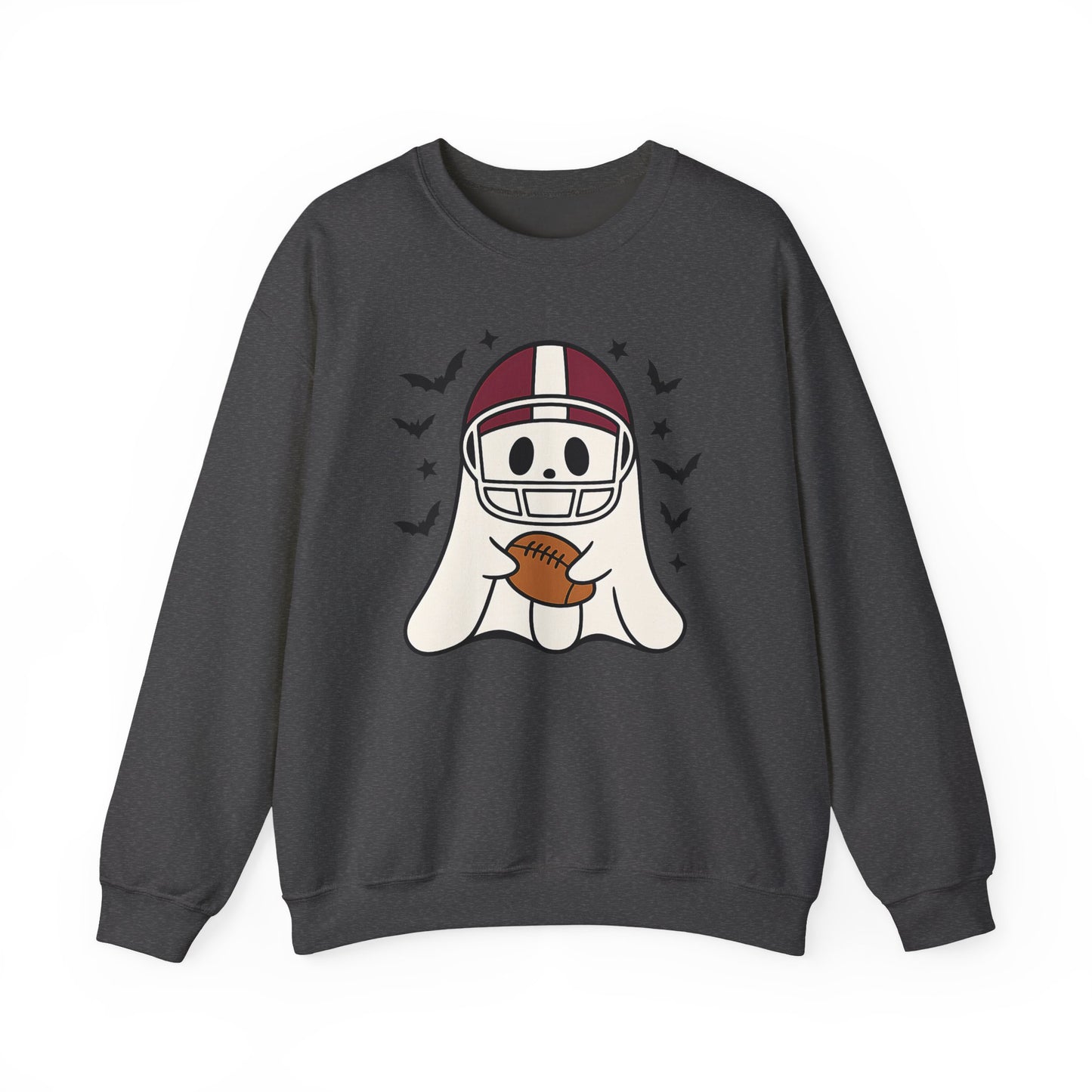 Halloween Ghost Football Sweatshirt, Cozy Crewneck, Unisex Sweatshirt, Fall Apparel, Spooky Season Fashion, Ghost Design