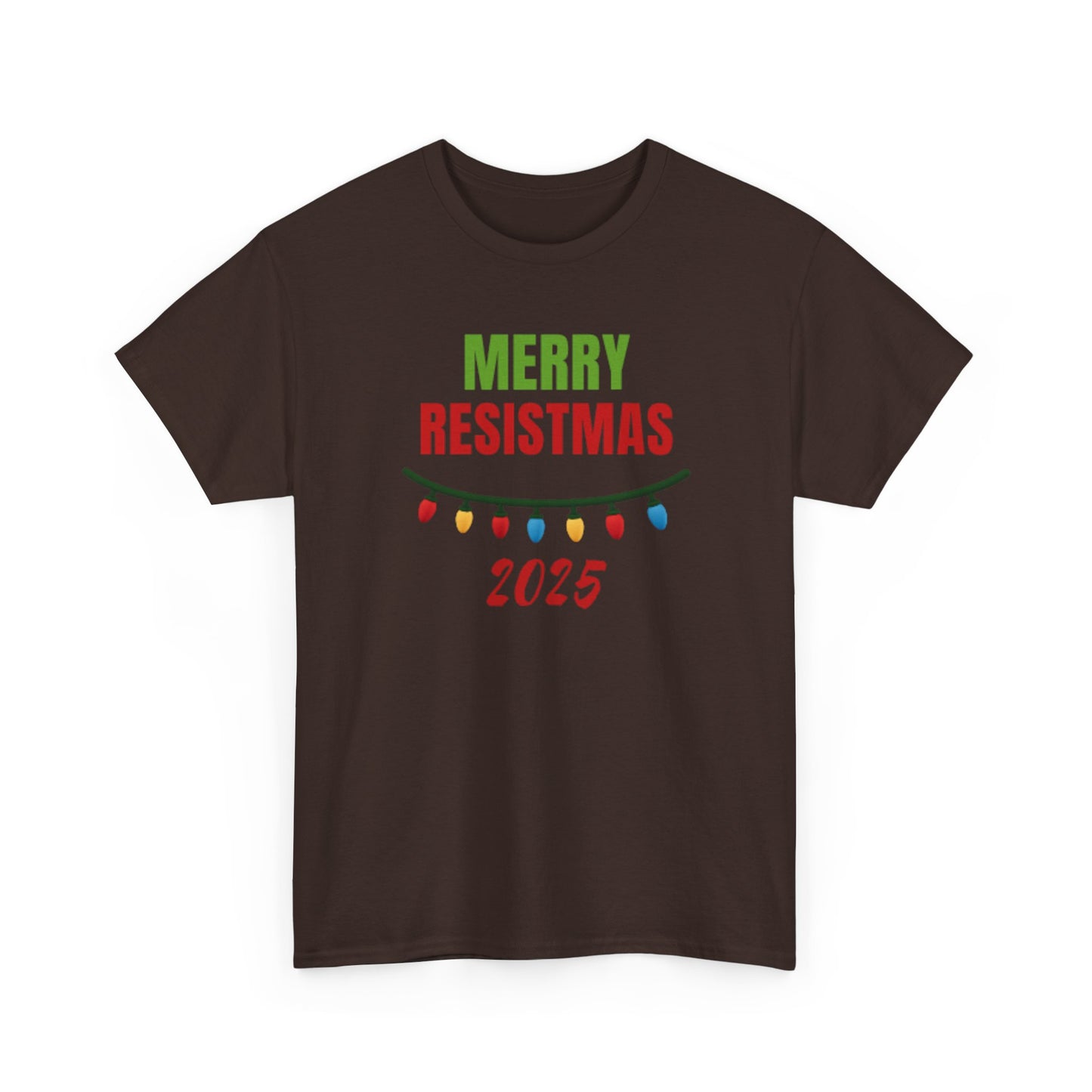 Merry Resistmas 2025 Tee, Holiday Shirt, Funny Christmas Gift, Unisex Cotton Tee, Celebration Apparel, 2025 Festive Wear