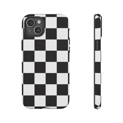 Black and White Checker iPhone Case, Stylish iPhone Cover for Teens, Holiday Gift, Unique Mobile Accessories, Tough Protection