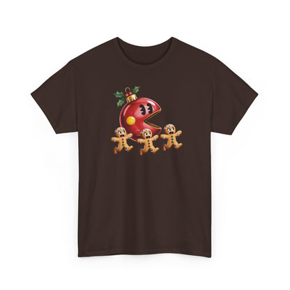 Festive Holiday Tee, Christmas Gift, Retro Video Game Shirt, Gingerbread Print, Casual Wear, Fun Holiday Apparel, Gift for her