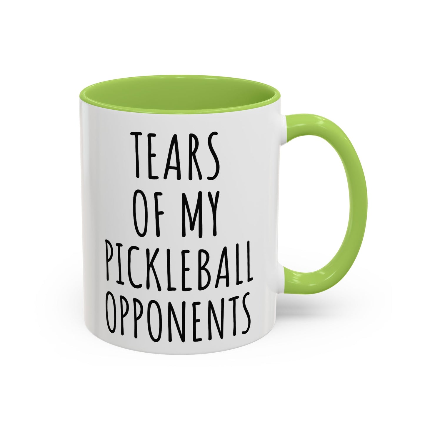 Tears of My Pickleball Opponents Mug, Funny Pickleball Gift for Players, Grandma & Grandpa | 11oz 15oz Ceramic Accent Coffee Cup