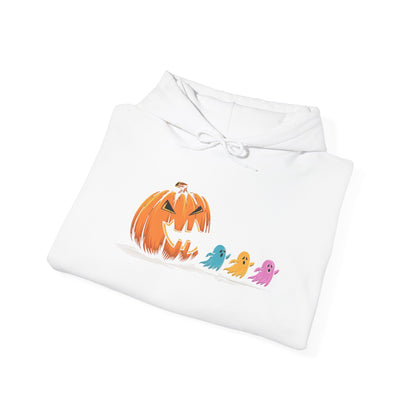 Halloween Pumpkin Cozy Hoodie, Unisex Sweatshirt, Fall Fashion, Spooky Season Apparel, Cute Halloween Gift, Casual Warmth