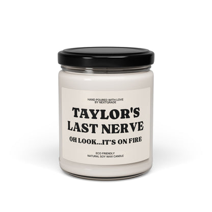 Personalized  Scented Soy Candle Custom Last Nerve Scented Soy Candle, Custom Name Candle, Funny Gift Personalized Candle Gift Funny Candle,