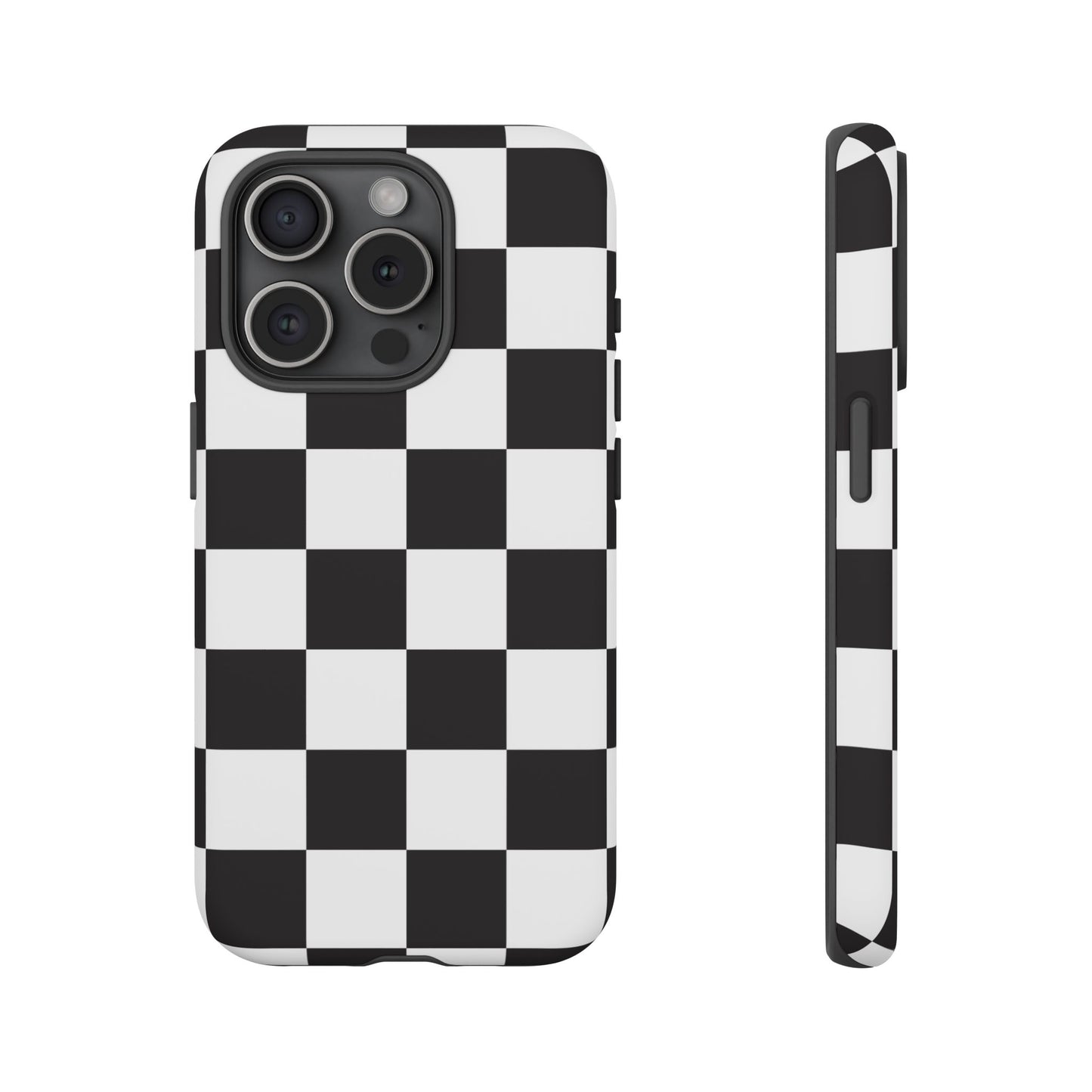Black and White Checker iPhone Case, Stylish iPhone Cover for Teens, Holiday Gift, Unique Mobile Accessories, Tough Protection