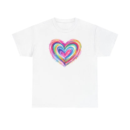 Comfort Colors Cute Heart Shirt, Brushstroke Heart Shirt, Anniversary Gift, Womens Love Shirt, Valentines Day Shirt, Coquette Valentine Tee
