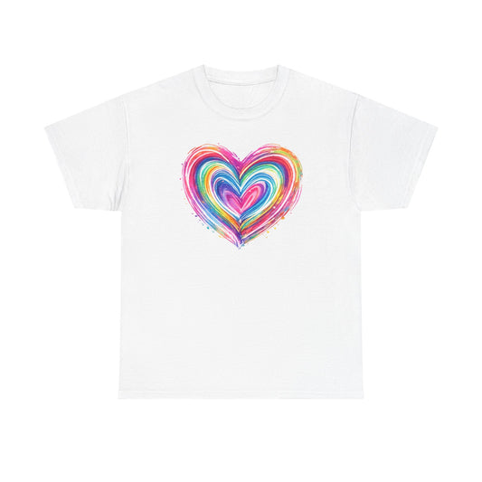 Comfort Colors Cute Heart Shirt, Brushstroke Heart Shirt, Anniversary Gift, Womens Love Shirt, Valentines Day Shirt, Coquette Valentine Tee