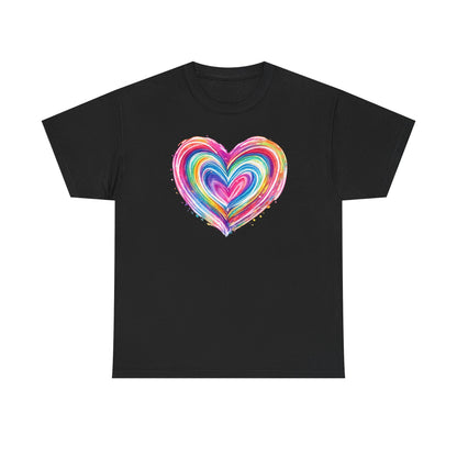 Comfort Colors Cute Heart Shirt, Brushstroke Heart Shirt, Anniversary Gift, Womens Love Shirt, Valentines Day Shirt, Coquette Valentine Tee