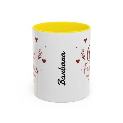 Personalized 60th Birthday Coffee Mug 60 & Fabulous, Birthday Gift, Custom Mug, Fun Coffee Cup, Celebration Drinkware, Personalized Present