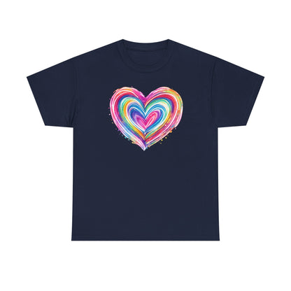 Comfort Colors Cute Heart Shirt, Brushstroke Heart Shirt, Anniversary Gift, Womens Love Shirt, Valentines Day Shirt, Coquette Valentine Tee