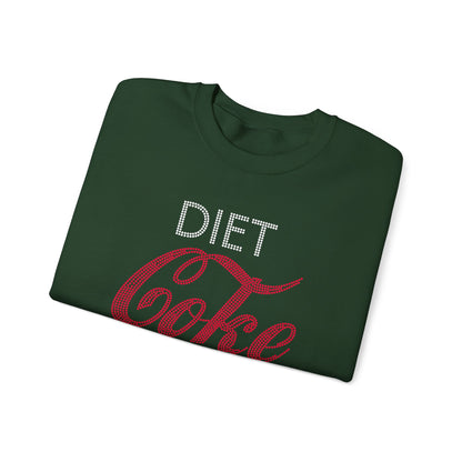 Diet Coke Sweatshirt, Funny Soda Lover Crewneck, Rhinestone Style Graphic Sweatshirt, Cozy Casual Pullover Gift for Her