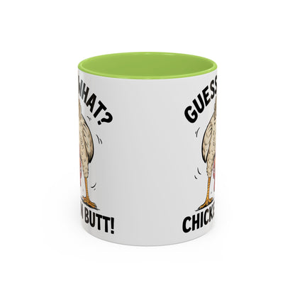 Funny Chicken Mug, Guess What? Chicken Butt! Coffee Mug, Farm Humor Mug, Rooster Joke Cup, Gift for Chicken Lovers, Gag Gift Mug