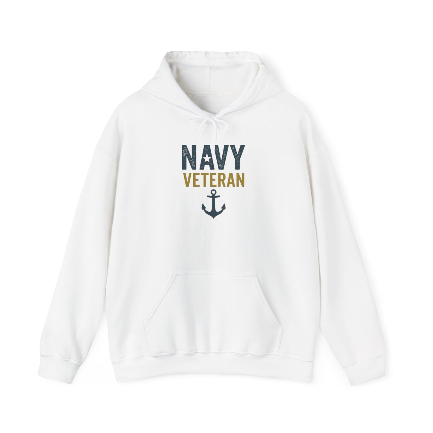 Navy Veteran Hoodie| Patriotic Military Pullover with Anchor | US Navy Gift for Men & Women | Veteran Pride Crewneck