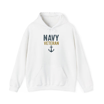 Navy Veteran Hoodie| Patriotic Military Pullover with Anchor | US Navy Gift for Men & Women | Veteran Pride Crewneck