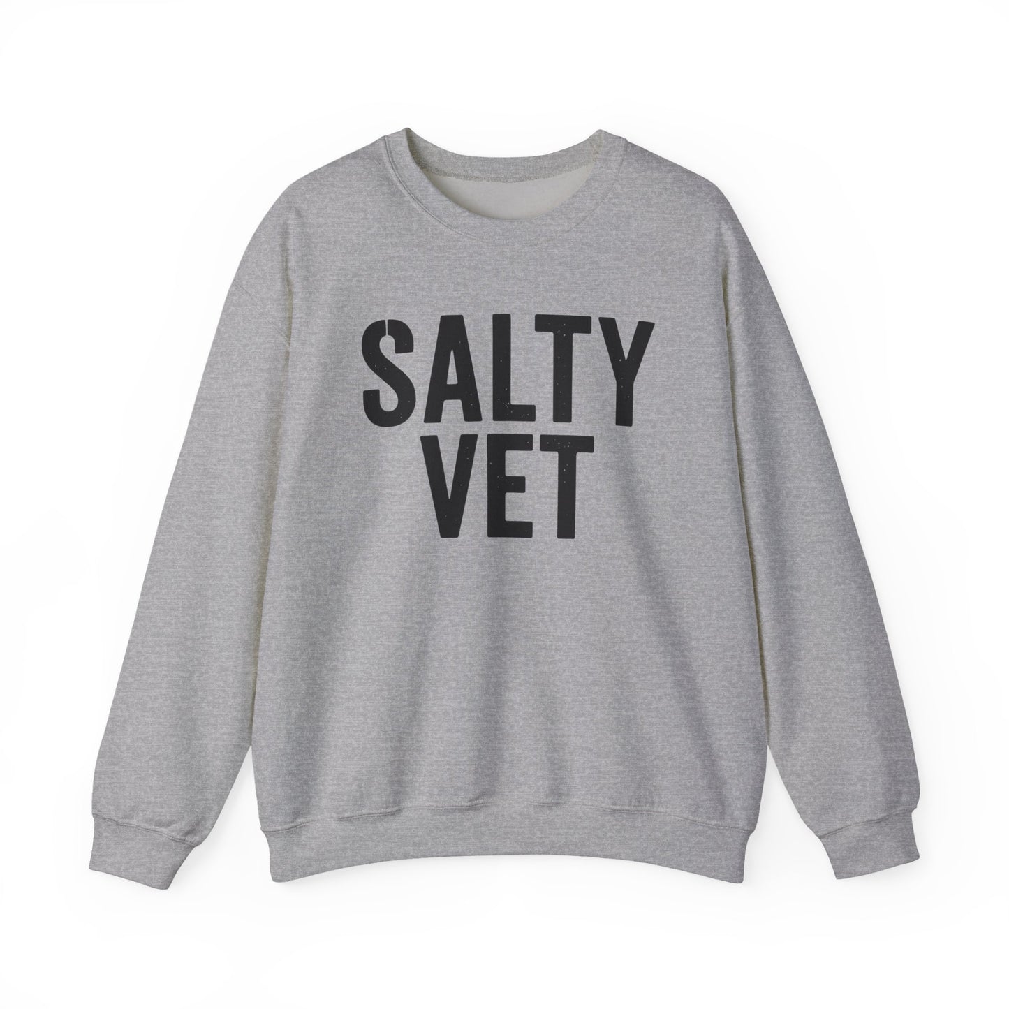 Salty Vet Crewneck Sweatshirt, Cozy Unisex Sweatshirt for Veteran, Perfect Gift for Veterans, Casual Wear, Comfy Style