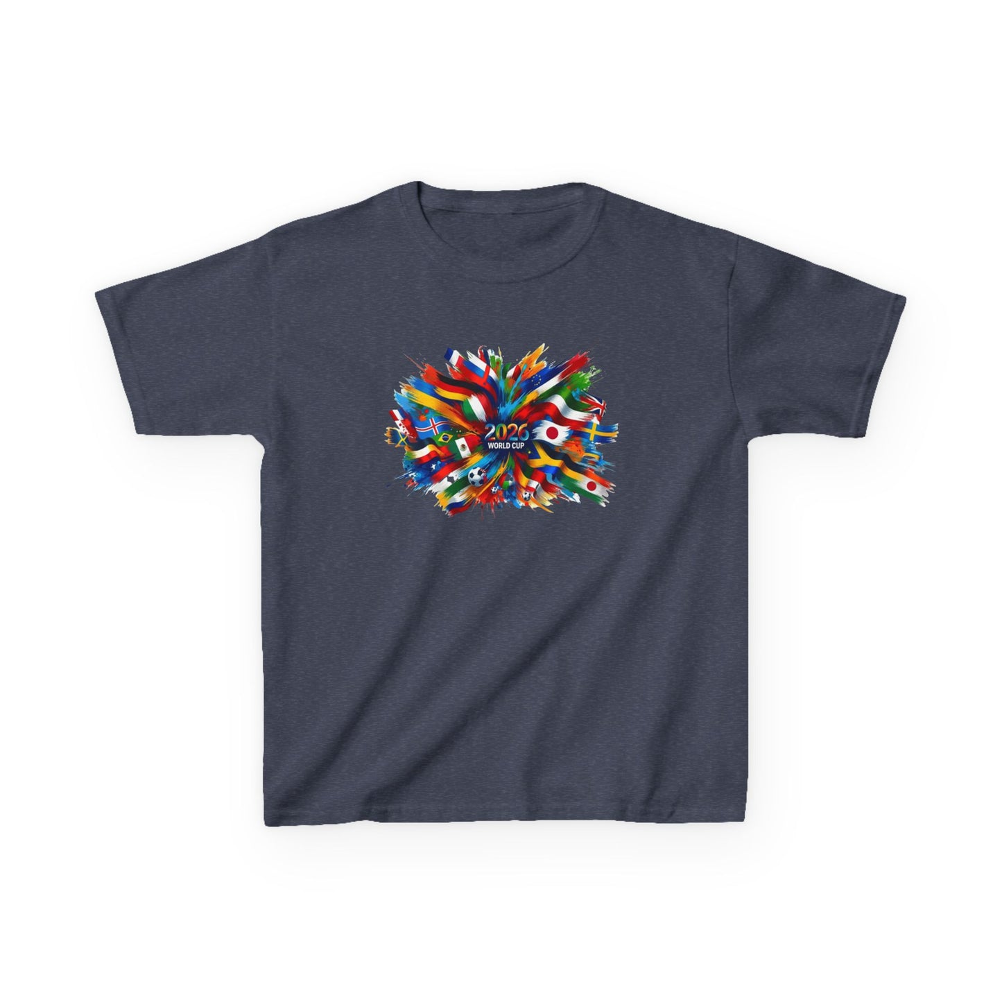 Colorful Paint Splash Kids T-Shirt | 2026 USA Soccer Tee for Kids | Abstract Art Graphic Shirt | Fun Youth Fan Gift, Football Lover Gift