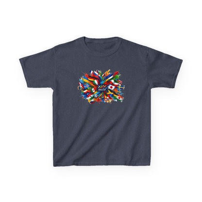 Colorful Paint Splash Kids T-Shirt | 2026 USA Soccer Tee for Kids | Abstract Art Graphic Shirt | Fun Youth Fan Gift, Football Lover Gift