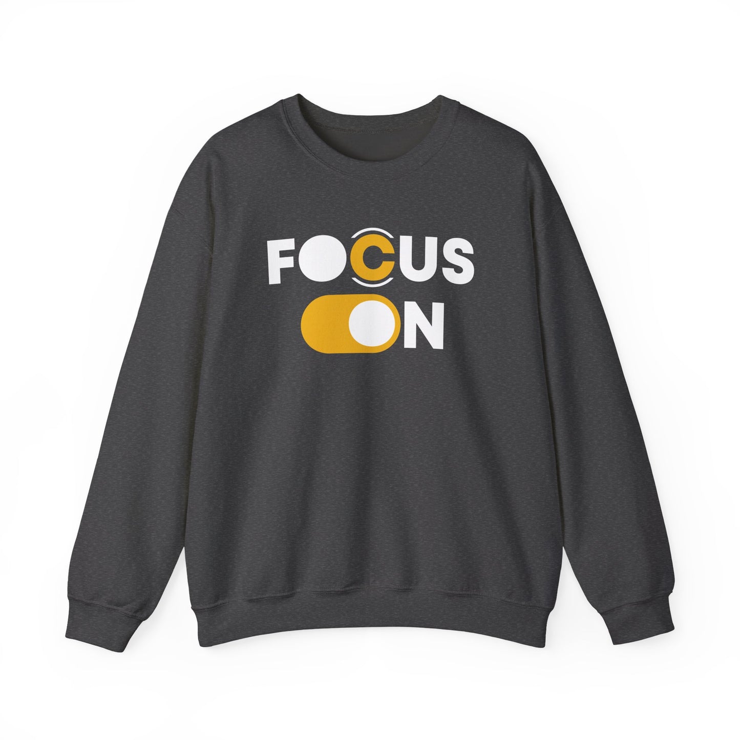 Focus On Sweatshirt | Motivational Pullover | Minimalist Positive Quote Sweater | Inspirational Gift for Men & Women