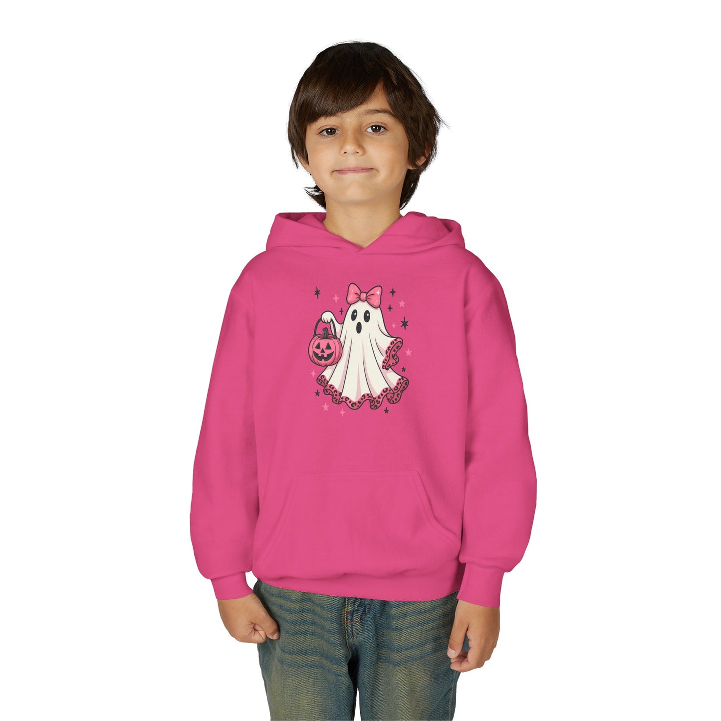 Cute Ghost Halloween Hoodie for Kids, Youth Sweatshirt, Fall Fashion, Trick or Treat Outfit, Ghost Costume