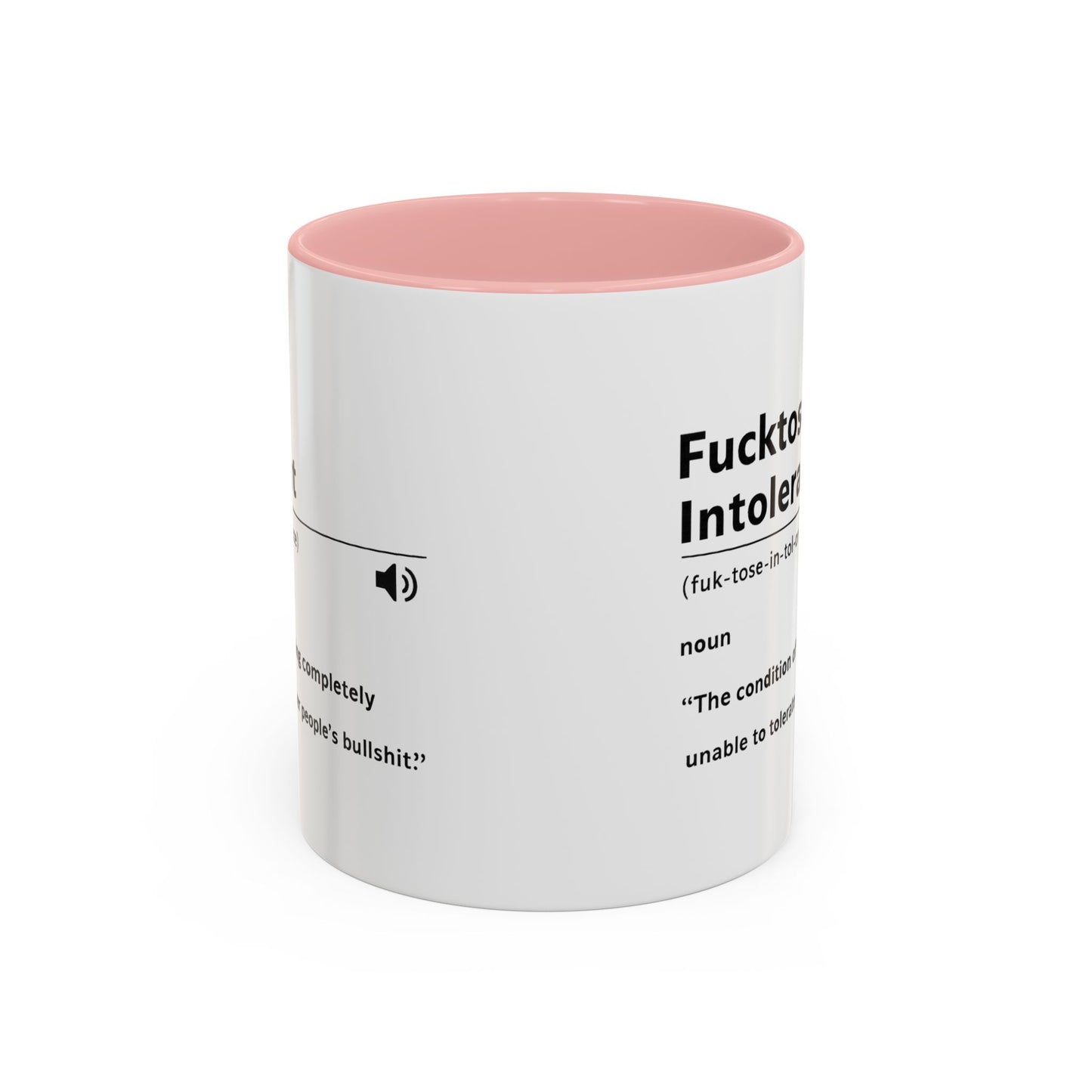 Fucktose Intolerant Definition Mug, Funny Accent Coffee Mug 11oz 15oz, Sarcastic Adult Humor Mug, Gag Gift for Friends