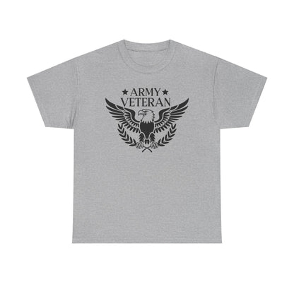 Army Veteran Unisex Heavy Cotton Tee, Military Pride Shirt, Veteran Appreciation Gift, Patriotic Apparel, Independence Day T-Shirt