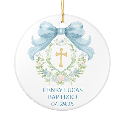Personalized Girls Baptism Ornament Custom Christening Ornament Baptized Ornament First Communion Gift Baptism Gift Christmas Baby Boy Gift