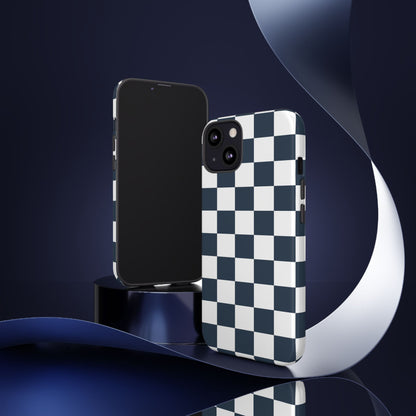 Checkered Pattern iPhone Case, iPhone Cover, Modern iPhone Accessory, Gift for Him, Trendy Mobile Protection
