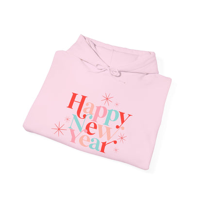 Happy New Year Hoodie 2025, Pastel Fireworks Hoodie,  New Years Eve Sweatshirt,  Unisex NYE Hoodie, Cozy New Year Gift for Her & Him