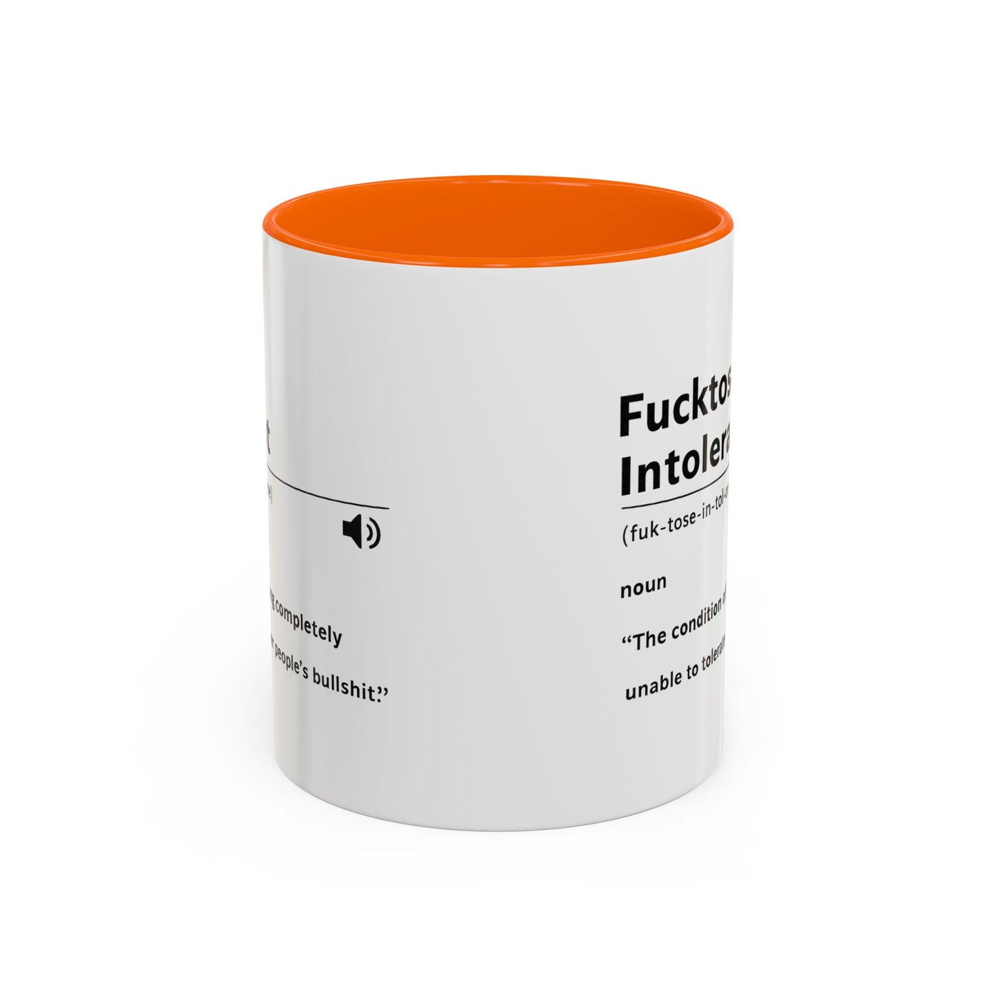 Fucktose Intolerant Definition Mug, Funny Accent Coffee Mug 11oz 15oz, Sarcastic Adult Humor Mug, Gag Gift for Friends