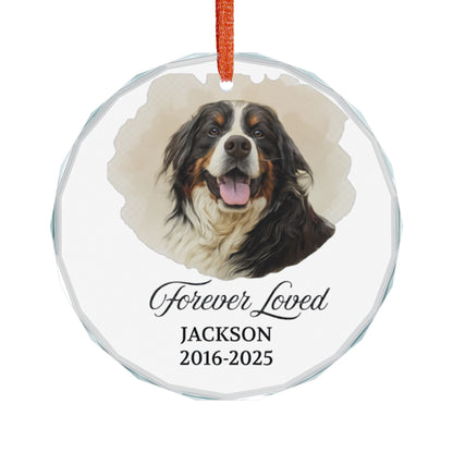 Personalized Dog Memorial Ornament, Dog Photo Ornament, Pet Memorial Gifts, Dog Christmas Ornaments, Dog Loss Keepsake, Forever Loved
