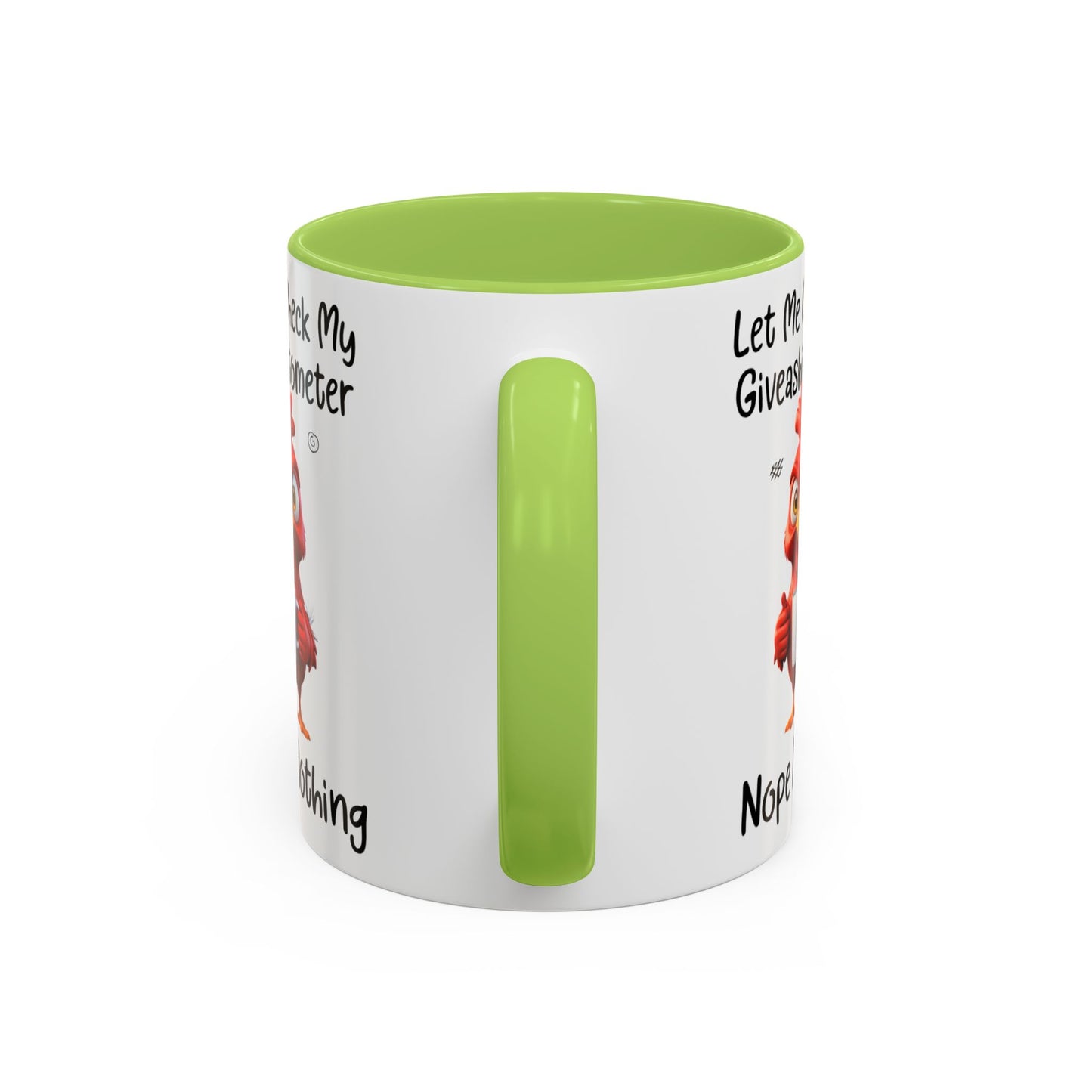 Funny Giveashitometer Mug | Sarcastic Coffee Mug with Rooster | Sassy Office Mug | Gift for Coworkers Friends