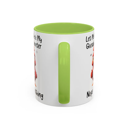 Funny Giveashitometer Mug | Sarcastic Coffee Mug with Rooster | Sassy Office Mug | Gift for Coworkers Friends
