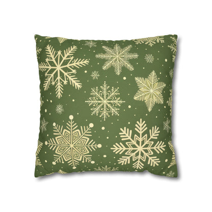 Festive Snowflake Pillowcase, Christmas Decor, Christmas Pillowcase, Cozy Home Accent, Winter Pillow Cover, Seasonal Decoration
