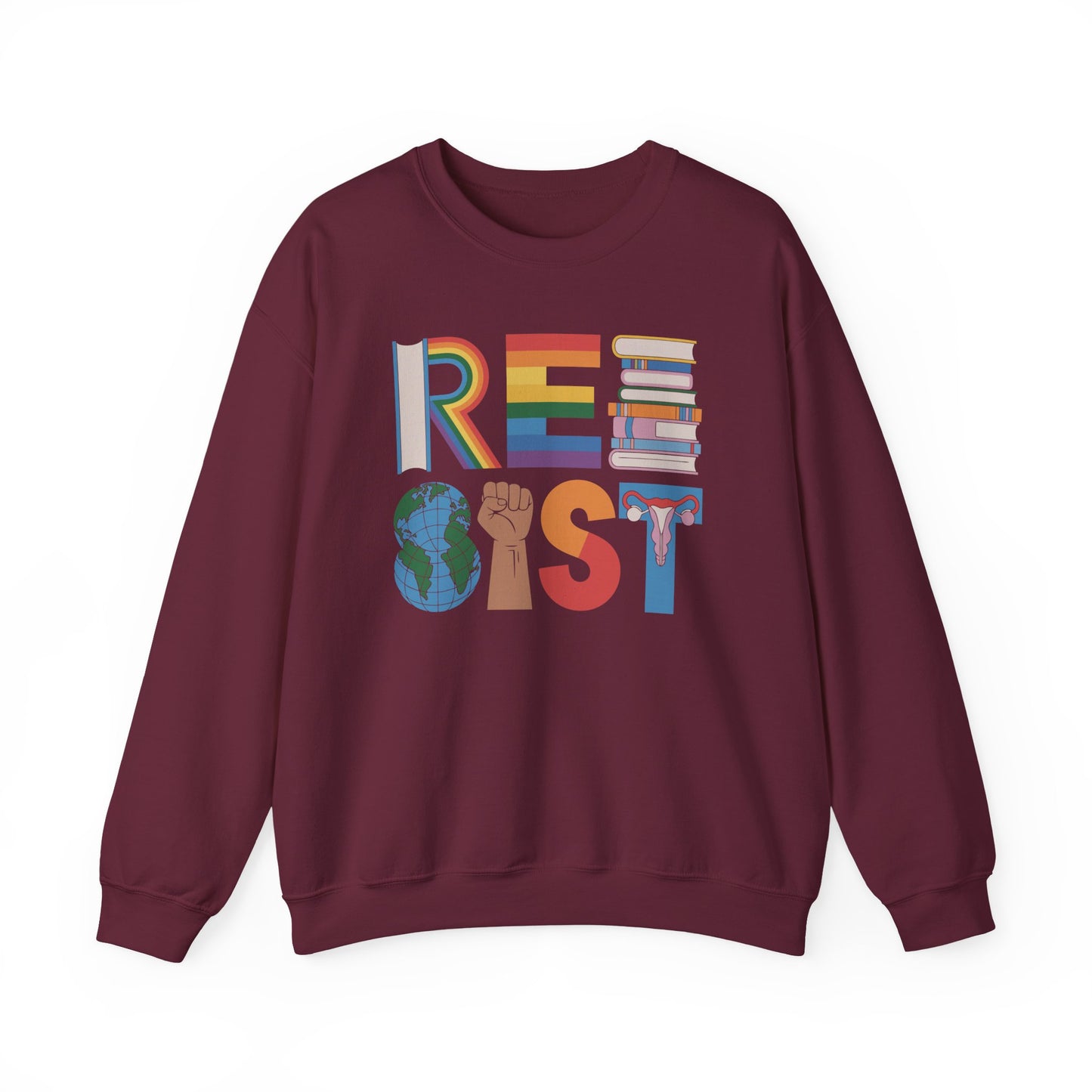 RESIST letter art Sweatshirt | RESIST Equality Sweatshirt | Feminist LGBTQ Pride Pullover | Social Justice Sweater | Empowerment Gift