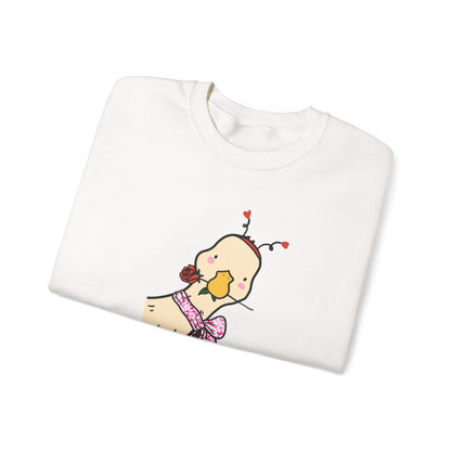 Cute Chick Scarf Sweatshirt | Cozy Bird Crewneck | Cute Animal Sweater | Kawaii Chick Pullover | Gift for Her | Fall Winter Cute Top