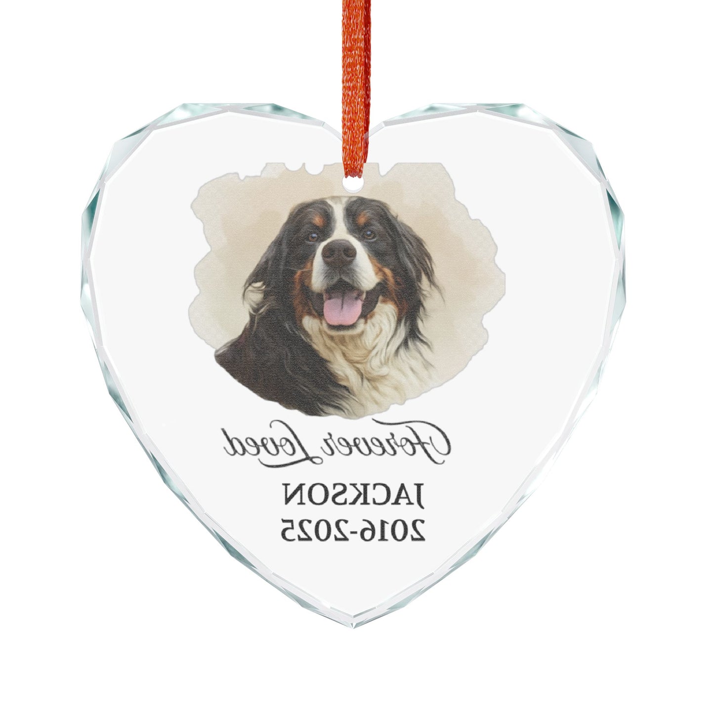 Personalized Dog Memorial Ornament, Dog Photo Ornament, Pet Memorial Gifts, Dog Christmas Ornaments, Dog Loss Keepsake, Forever Loved