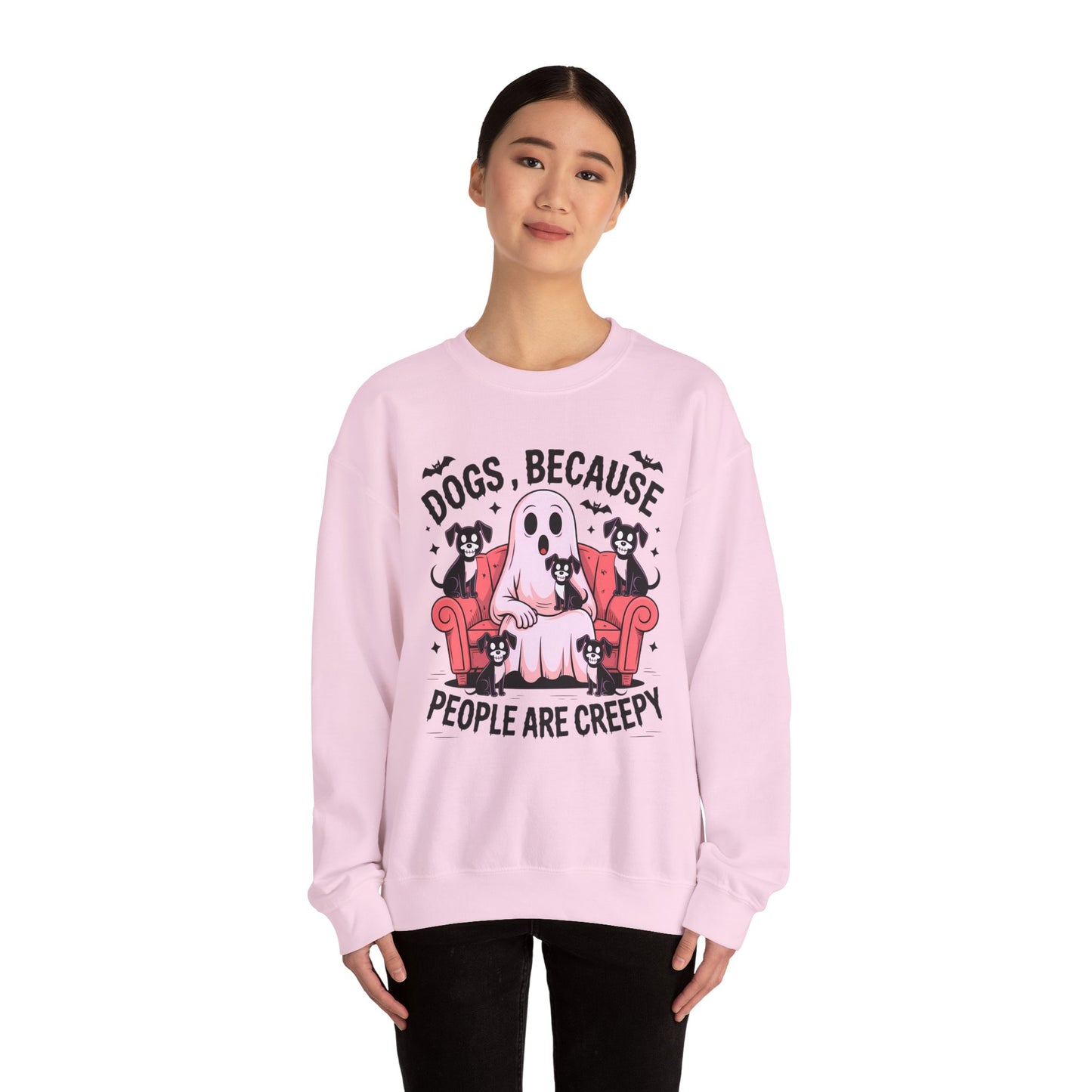 Cozy Ghost Dog Sweatshirt | Unisex Crewneck, Perfect for Pet Lovers, Halloween, Fall Fashion, Gifts for Dog Owners, Cute Dog Sweater, Funny