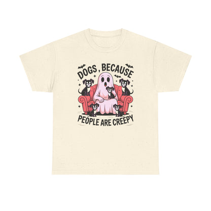 Cozy Ghost Dog Tshirt | Unisex Crewneck, Perfect for Pet Lovers, Halloween, Fall Fashion, Gifts for Dog Owners