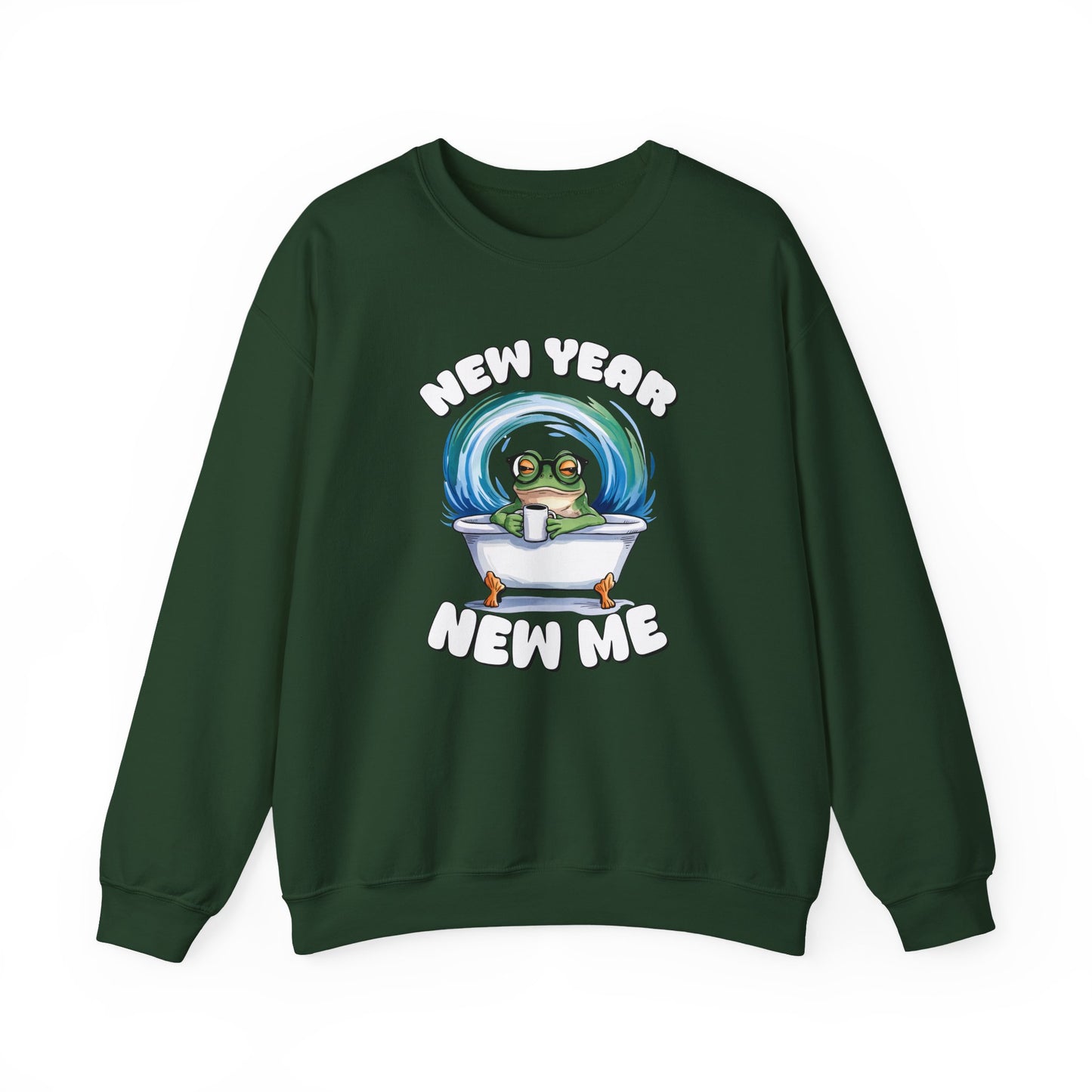 New Year New Me Frog Sweatshirt, Funny New Year Shirt, Happy New Year 2026 Sweatshirt, Cute Frog Coffee Pullover, 2026 Trendy Sweatshirt