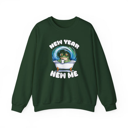 New Year New Me Frog Sweatshirt, Funny New Year Shirt, Happy New Year 2026 Sweatshirt, Cute Frog Coffee Pullover, 2026 Trendy Sweatshirt