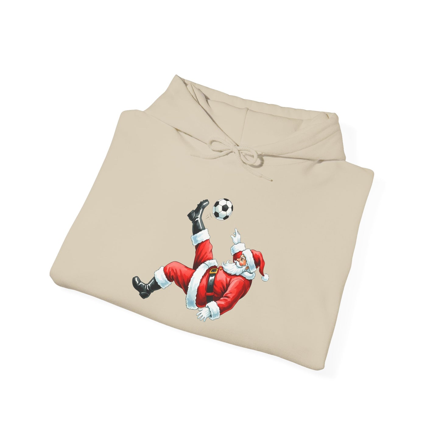Santa Soccer Hoodie, Christmas Sportswear, Holiday Gift, Winter Fashion, Cozy Sweatshirt, Festive Apparel, Football Lover