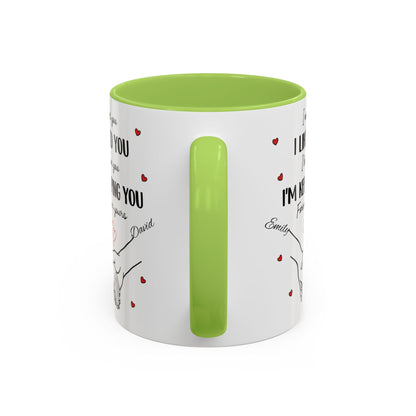 I Met You I Liked You I Love You I'm Keeping You Mug, Personalized Couple Coffee Cup, Handshake Hearts Love Gift, Valentine Gift