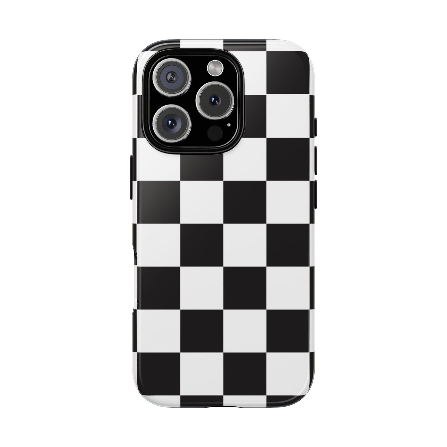 Black and White Checker iPhone Case, Stylish iPhone Cover for Teens, Holiday Gift, Unique Mobile Accessories, Tough Protection