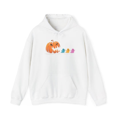 Halloween Pumpkin Cozy Hoodie, Unisex Sweatshirt, Fall Fashion, Spooky Season Apparel, Cute Halloween Gift, Casual Warmth