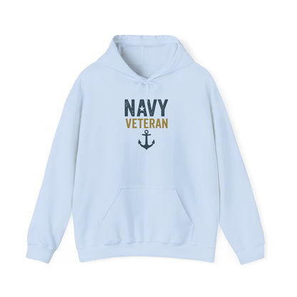 Navy Veteran Hoodie| Patriotic Military Pullover with Anchor | US Navy Gift for Men & Women | Veteran Pride Crewneck